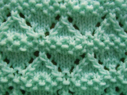 moss lace diamond knitting pattern